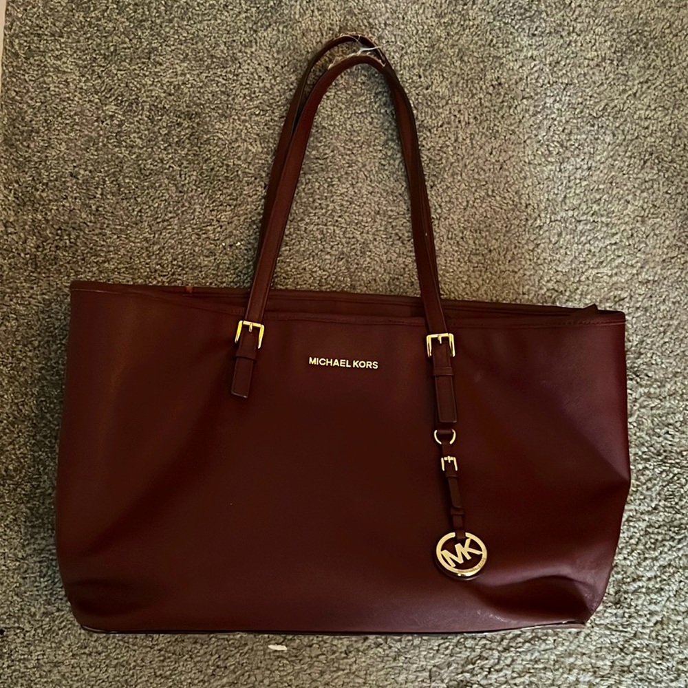 Maroon Michael Kors Bag